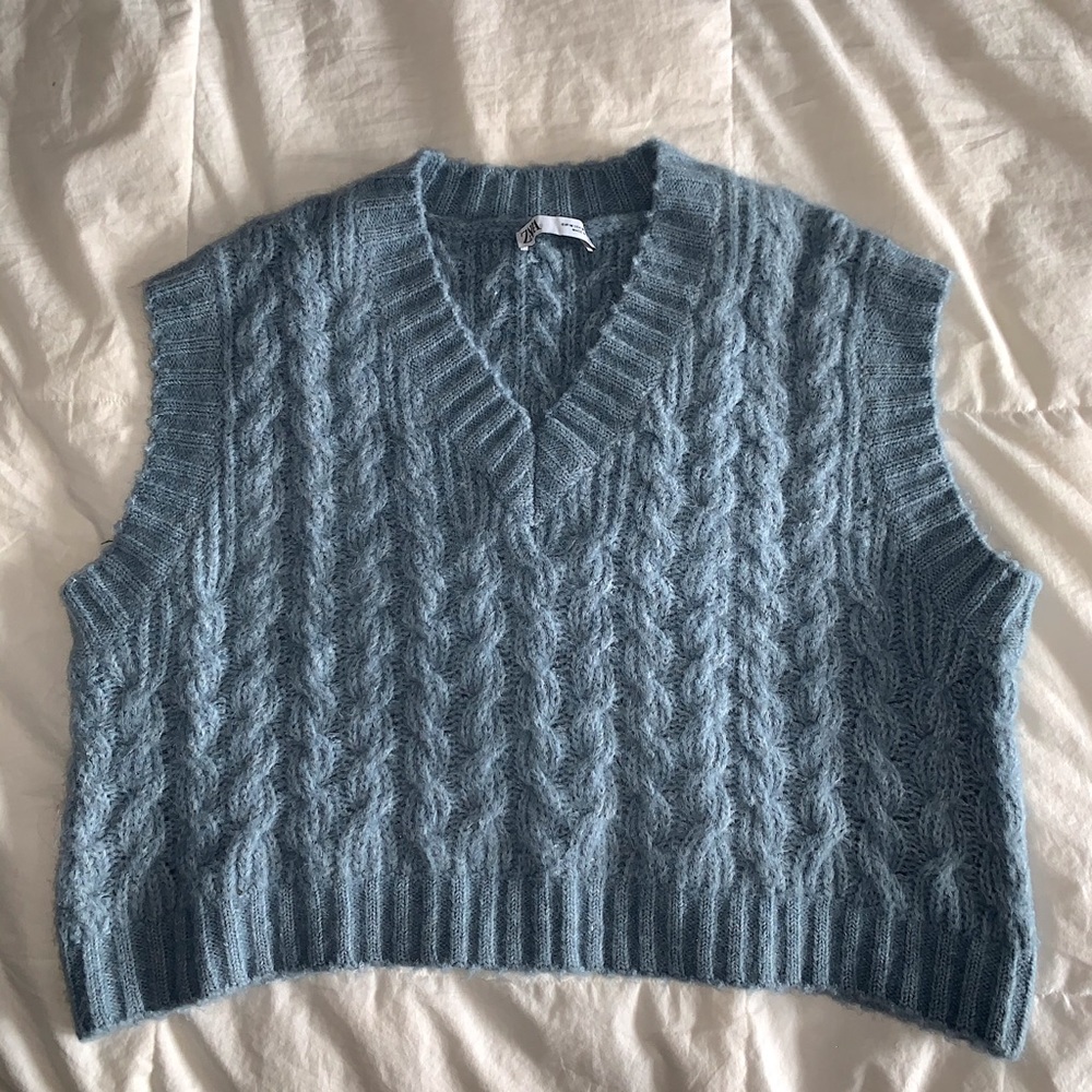 Zara Cable Knit Sweater Vest
